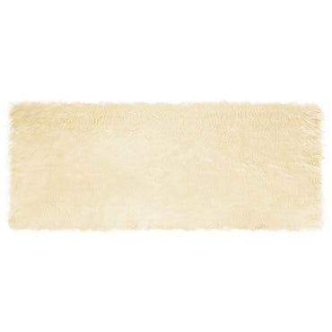 vidaXL Kunstschaffell Teppich Tafalla Creme 80 x 200 cm Polyester