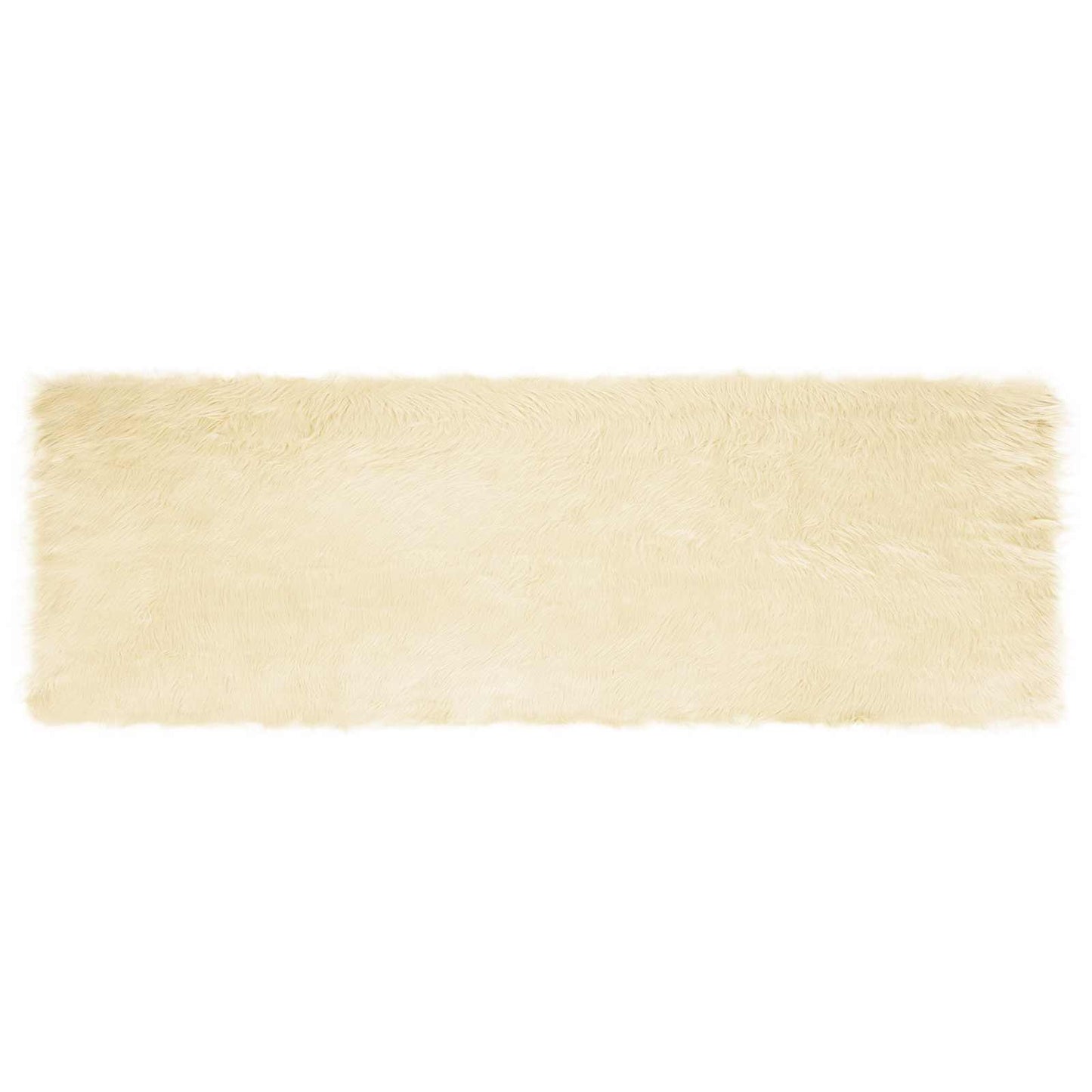 vidaXL Kunstschaffell Teppich Tafalla Creme 80 x 250 cm Polyester