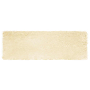 vidaXL Kunstschaffell Teppich Tafalla Creme 80 x 250 cm Polyester