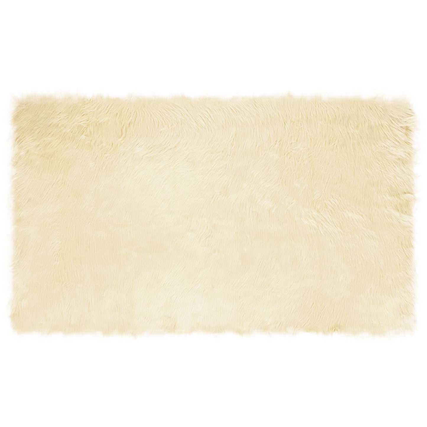 vidaXL Kunstschaffell Teppich Tafalla Creme 100 x 200 cm Polyester