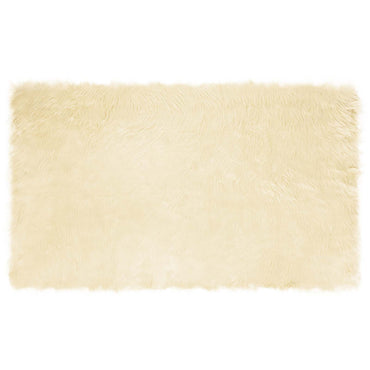 vidaXL Kunstschaffell Teppich Tafalla Creme 100 x 200 cm Polyester
