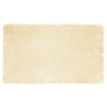 vidaXL Kunstschaffell Teppich Tafalla Creme 100 x 200 cm Polyester