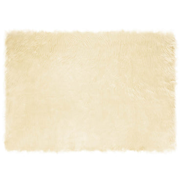 vidaXL Kunstschaffell Teppich Tafalla Creme 160 x 230 cm Polyester