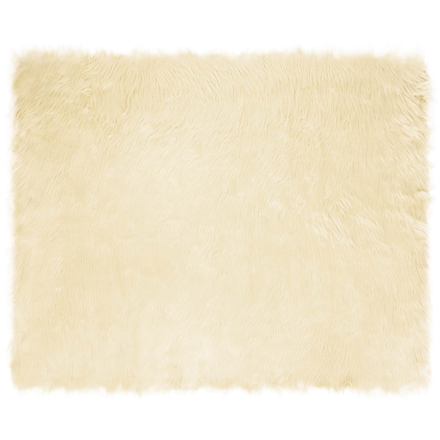 vidaXL Kunstschaffell Teppich Tafalla Creme 200 x 280 cm Polyester