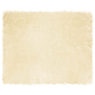 vidaXL Kunstschaffell Teppich Tafalla Creme 200 x 280 cm Polyester