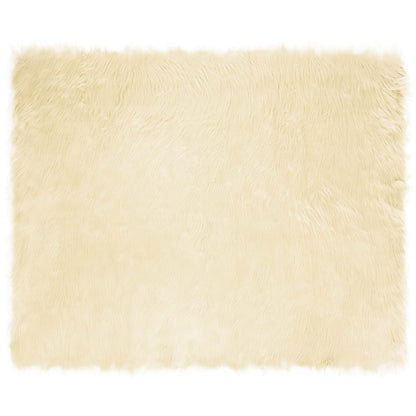 vidaXL Kunstschaffell Teppich Tafalla Creme 200 x 280 cm Polyester