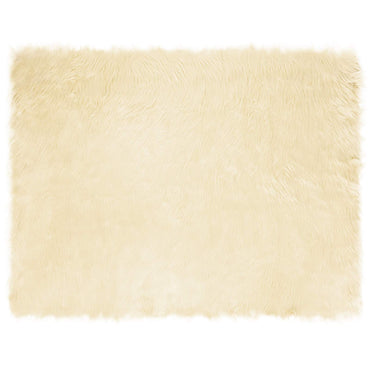 vidaXL Kunstschaffell Teppich Tafalla Creme 240 x 340 cm Polyester