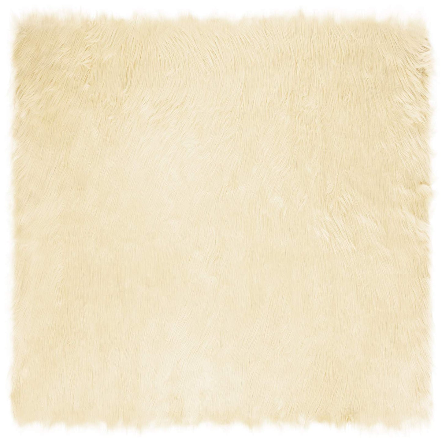 vidaXL Kunstschaffell Teppich Tafalla Creme 200 x 200 cm Polyester