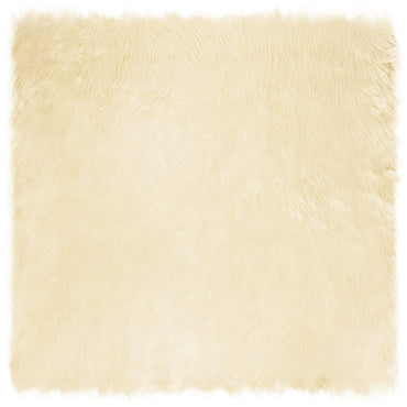 vidaXL Kunstschaffell Teppich Tafalla Creme 200 x 200 cm Polyester