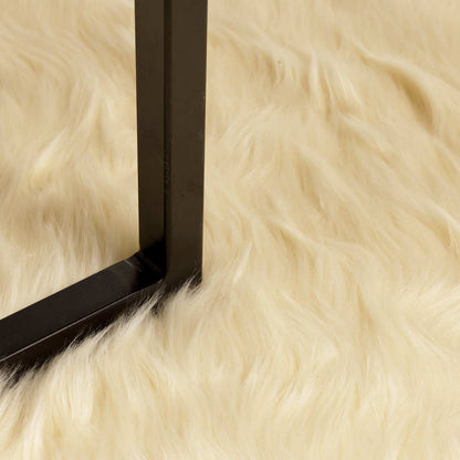 vidaXL Kunstschaffell Teppich Tafalla Creme Ø 160 cm Polyester
