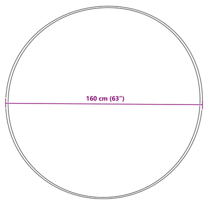 vidaXL Kunstschaffell Teppich Tafalla Creme Ø 160 cm Polyester