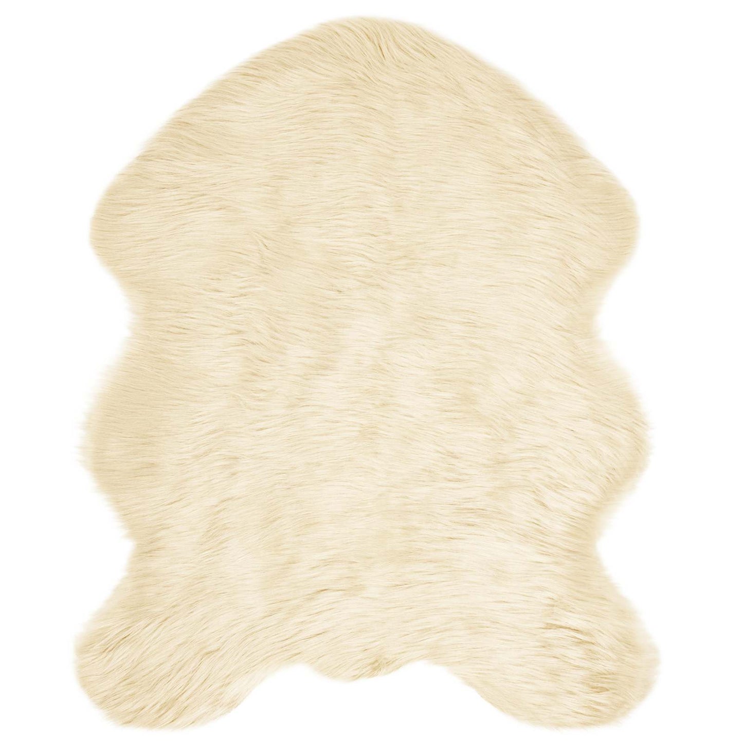 vidaXL Kunstschaffell Teppich Tafalla Creme 50 x 80 cm Polyester