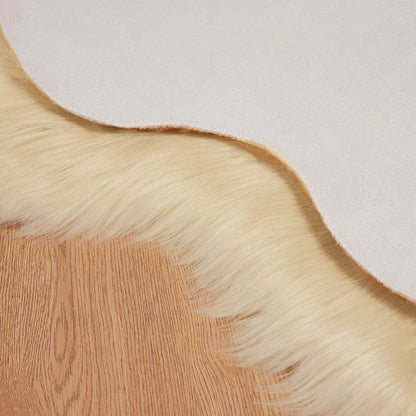 vidaXL Kunstschaffell Teppich Tafalla Creme 60 x 90 cm Polyester
