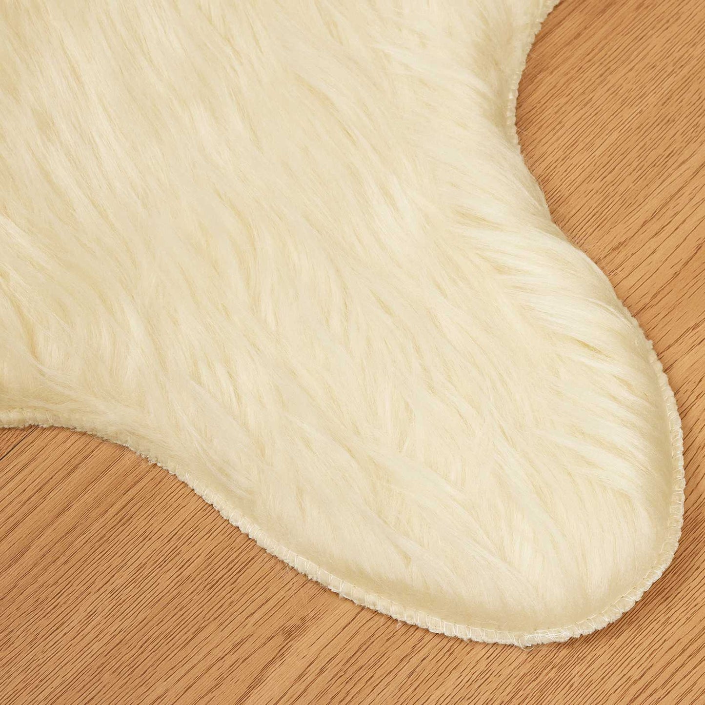 vidaXL Kunstschaffell Teppich Tafalla Creme 60 x 90 cm Polyester
