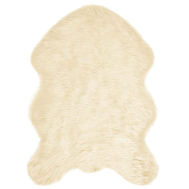vidaXL Kunstschaffell Teppich Tafalla Creme 60 x 90 cm Polyester