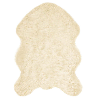 vidaXL Kunstschaffell Teppich Tafalla Creme 60 x 90 cm Polyester