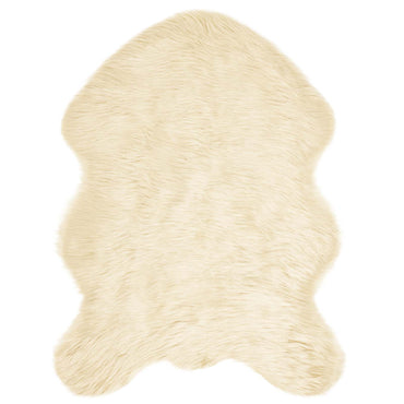 vidaXL Kunstschaffell Teppich Tafalla Creme 80 x 120 cm Polyester