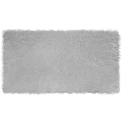 vidaXL Kunstschaffell Teppich Tafalla Grau 60 x 110 cm Polyester