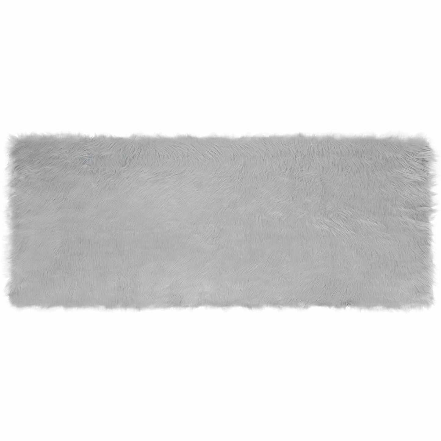vidaXL Kunstschaffell Teppich Tafalla Grau 80 x 200 cm Polyester