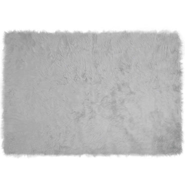 vidaXL Kunstschaffell Teppich Tafalla Grau 120 x 170 cm Polyester