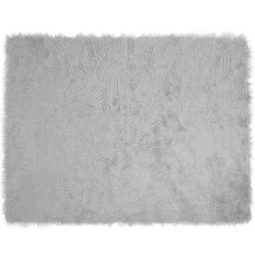 vidaXL Kunstschaffell Teppich Tafalla Grau 240 x 340 cm Polyester