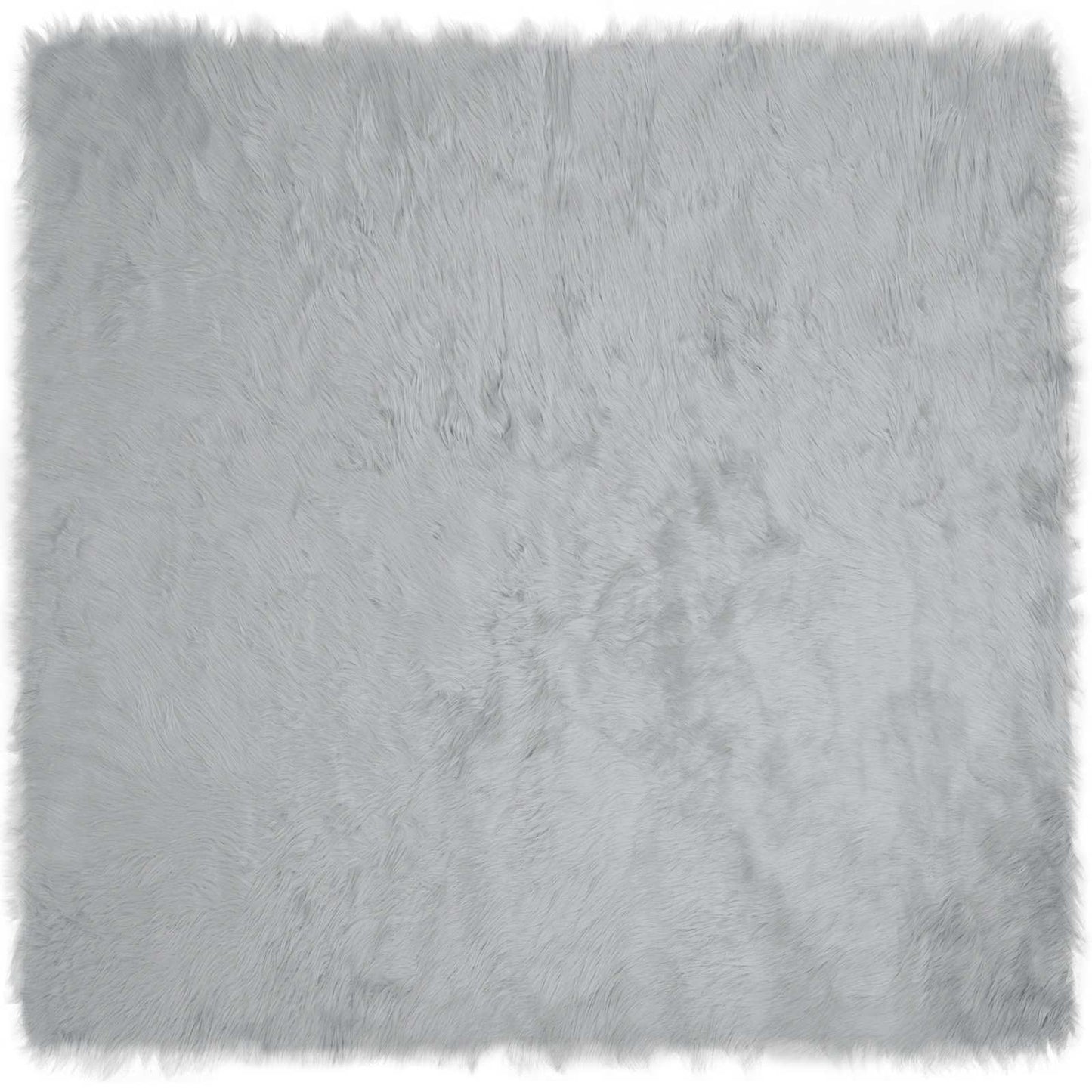 vidaXL Kunstschaffell Teppich Tafalla Grau 120 x 120 cm Polyester