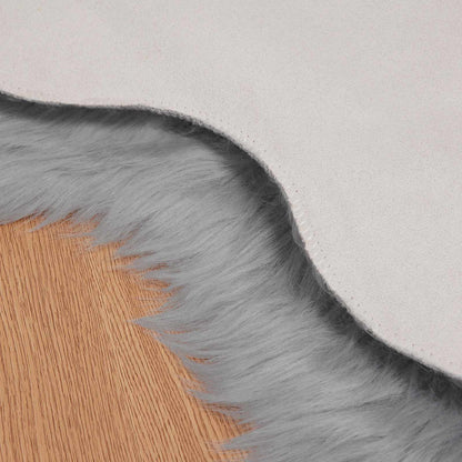 vidaXL Kunstschaffell Teppich Tafalla Grau 50 x 80 cm Polyester
