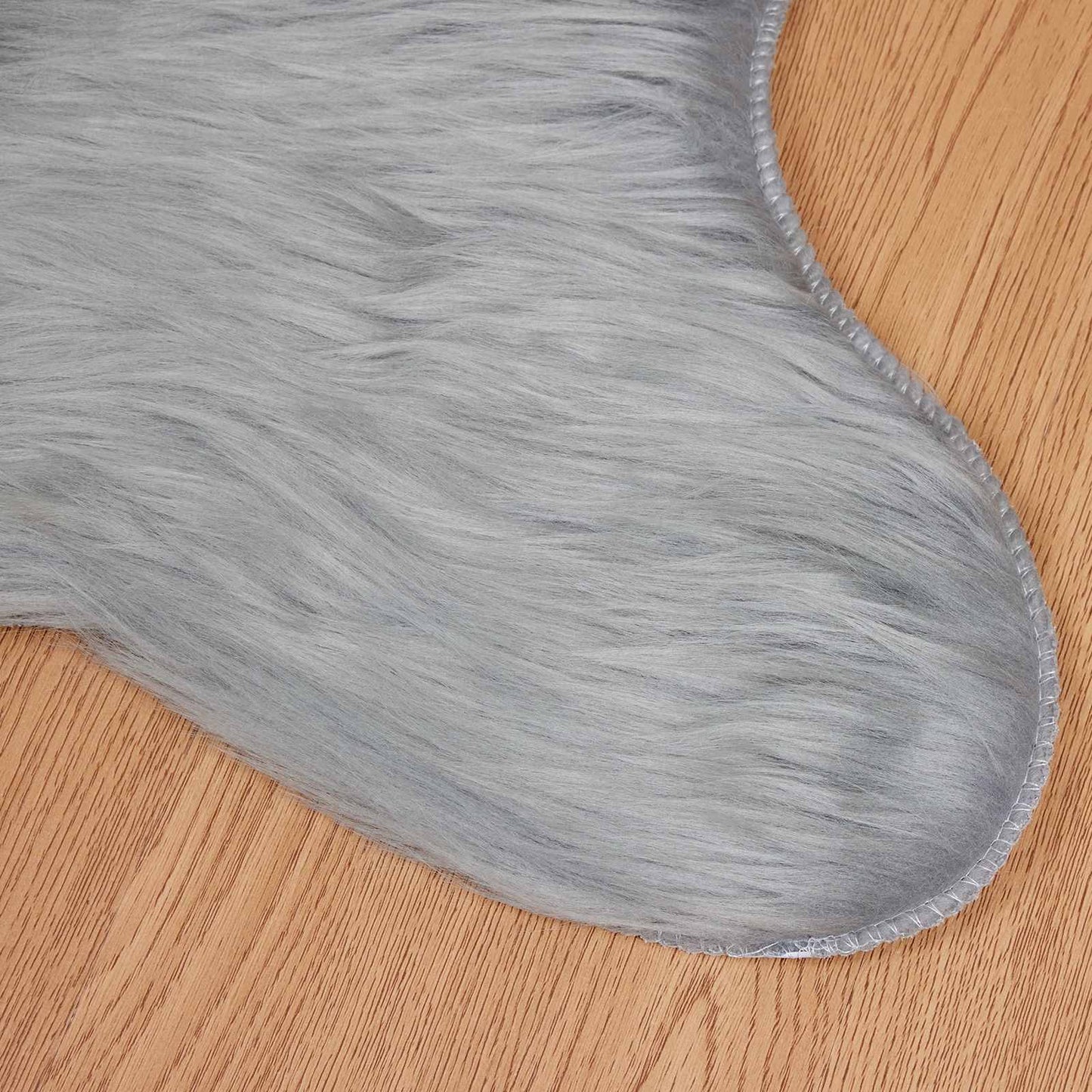 vidaXL Kunstschaffell Teppich Tafalla Grau 50 x 80 cm Polyester