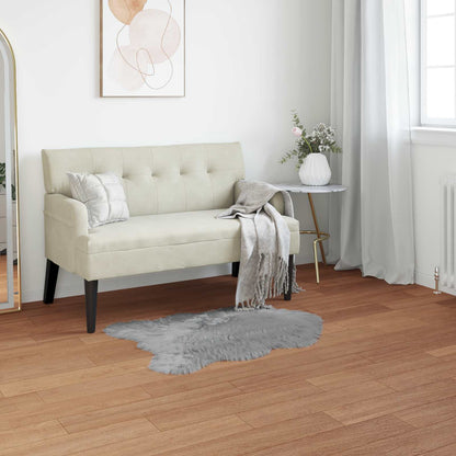 vidaXL Kunstschaffell Teppich Tafalla Grau 50 x 80 cm Polyester
