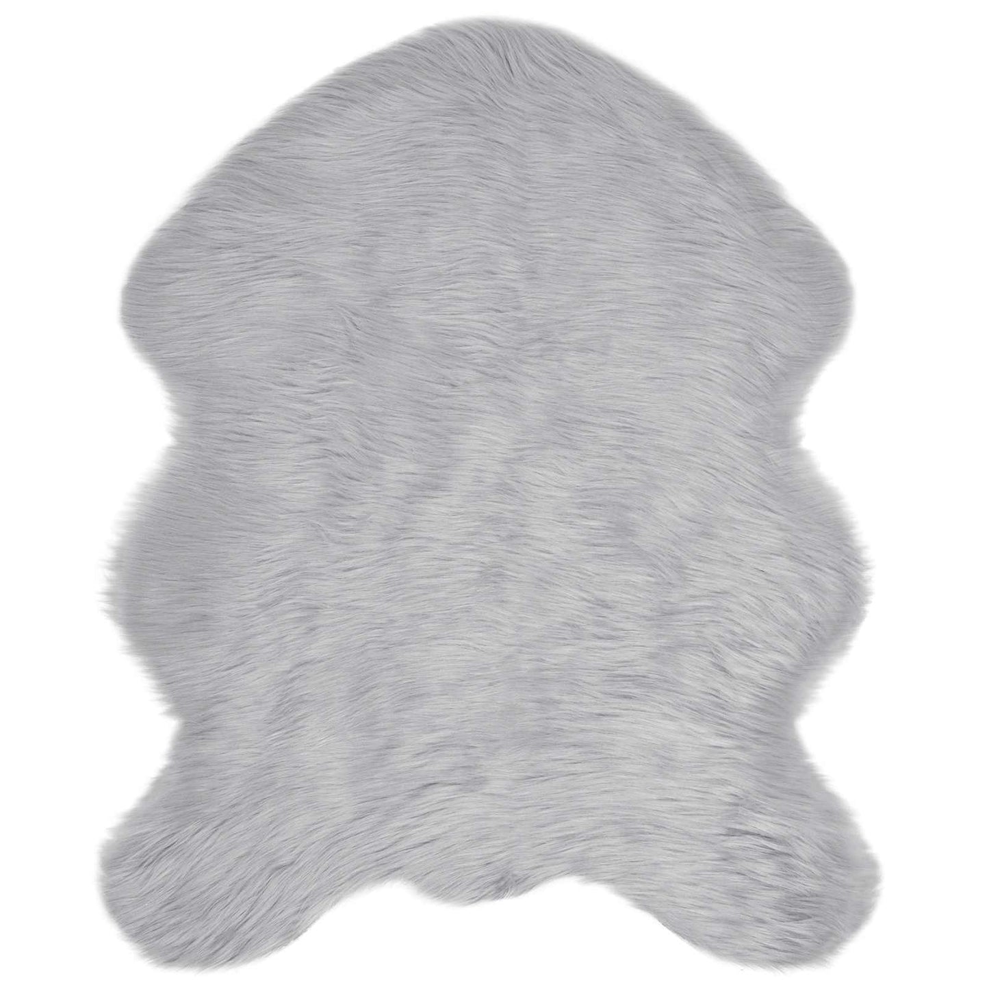 vidaXL Kunstschaffell Teppich Tafalla Grau 50 x 80 cm Polyester