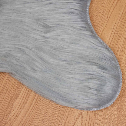 vidaXL Kunstschaffell Teppich Tafalla Grau 60 x 90 cm Polyester