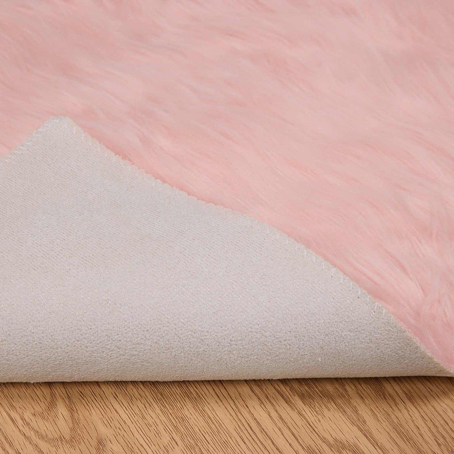 vidaXL Kunstschaffell Teppich Tafalla Rosa 60 x 110 cm Polyester
