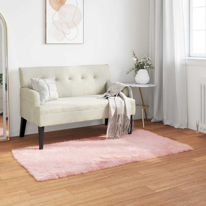 vidaXL Kunstschaffell Teppich Tafalla Rosa 60 x 110 cm Polyester