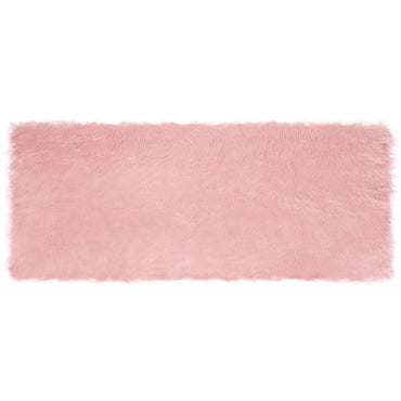 vidaXL Kunstschaffell Teppich Tafalla Rosa 80 x 200 cm Polyester