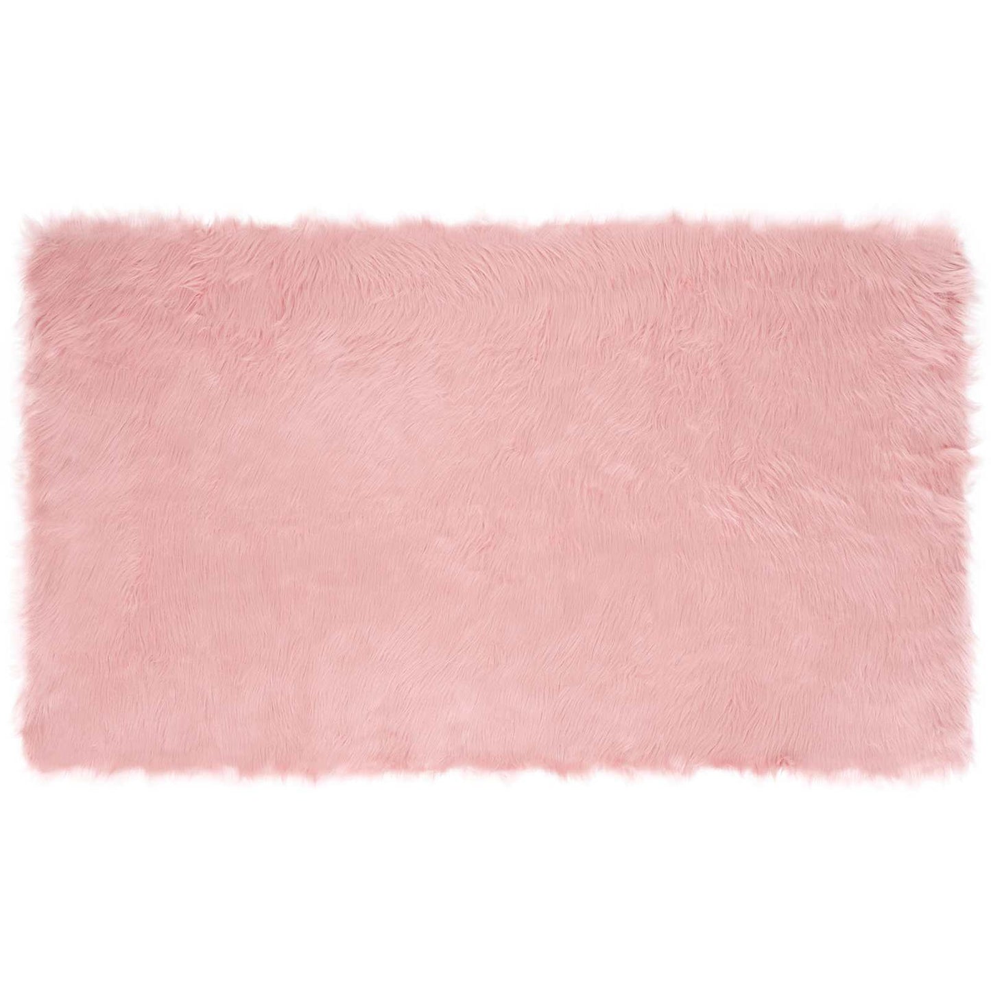 vidaXL Kunstschaffell Teppich Tafalla Rosa 100 x 200 cm Polyester
