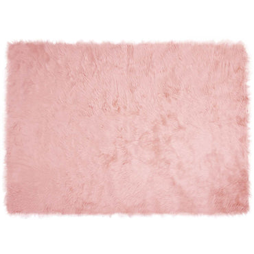 vidaXL Kunstschaffell Teppich Tafalla Rosa 120 x 170 cm Polyester