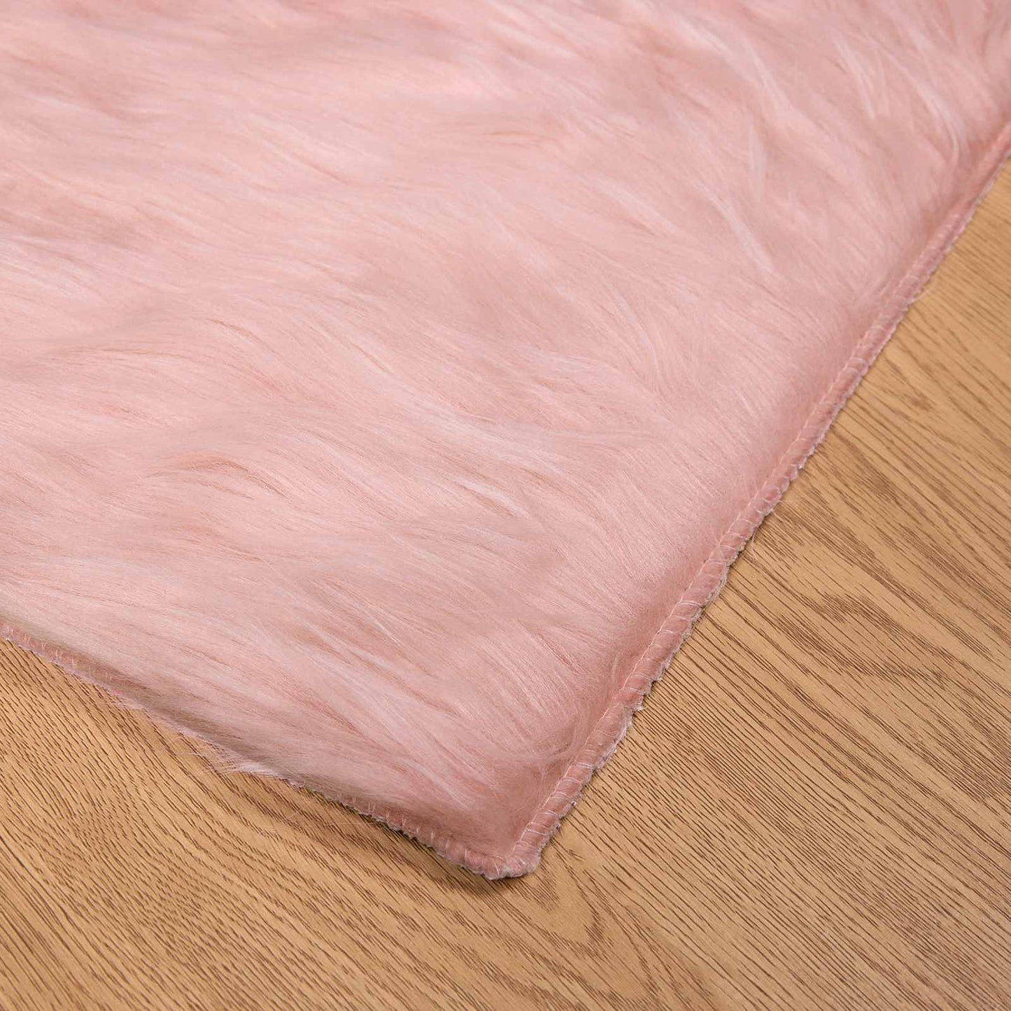 vidaXL Kunstschaffell Teppich Tafalla Rosa 160 x 230 cm Polyester