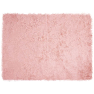 vidaXL Kunstschaffell Teppich Tafalla Rosa 160 x 230 cm Polyester
