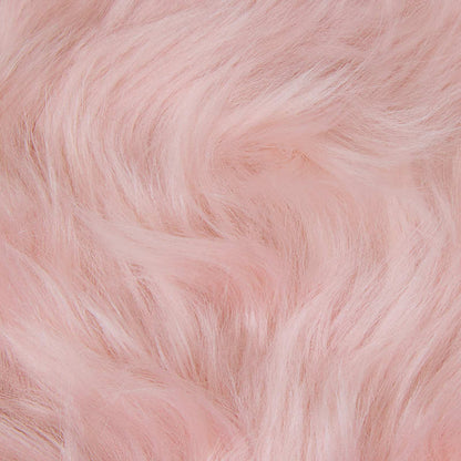vidaXL Kunstschaffell Teppich Tafalla Rosa Ø 120 cm Polyester
