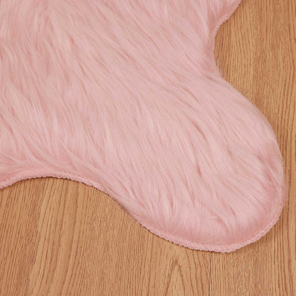 vidaXL Kunstschaffell Teppich Tafalla Rosa 60 x 90 cm Polyester