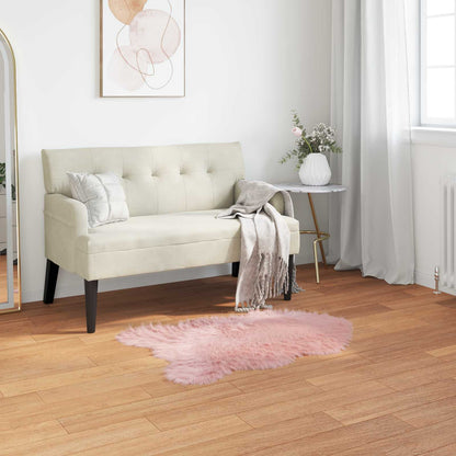 vidaXL Kunstschaffell Teppich Tafalla Rosa 60 x 90 cm Polyester