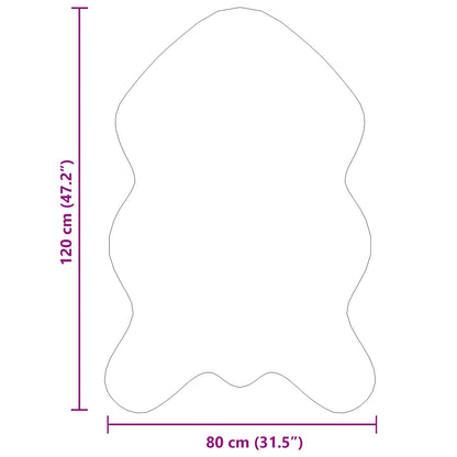 vidaXL Kunstschaffell Teppich Tafalla Rosa 80 x 120 cm Polyester