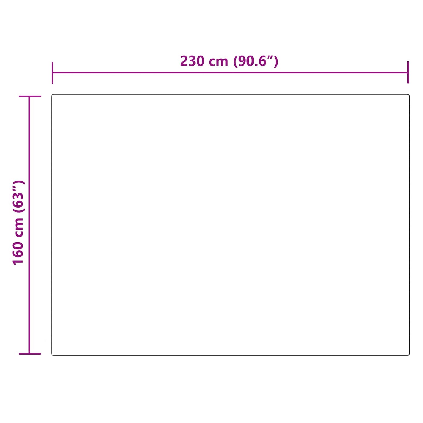vidaXL Kunstschaffell Teppich Tafalla Schwarz 160 x 230 cm Polyester