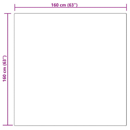 vidaXL Kunstschaffell Teppich Tafalla Schwarz 160 x 160 cm Polyester