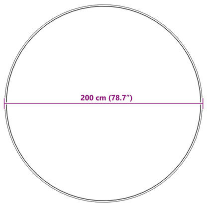 vidaXL Kunstschaffell Teppich Tafalla Schwarz Ø 200 cm Polyester