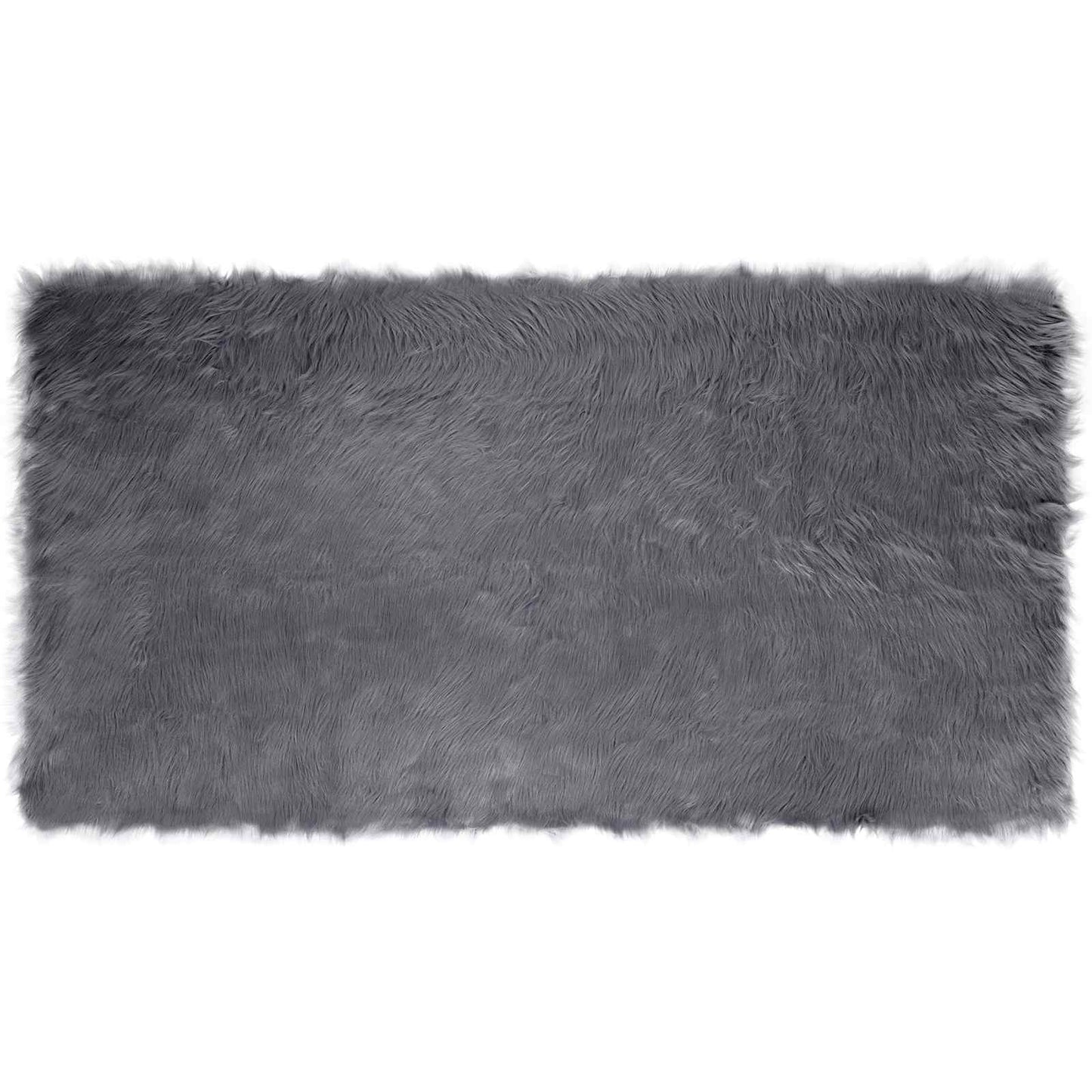 vidaXL Kunstschaffell Teppich Tafalla Anthrazit 60 x 110 cm Polyester
