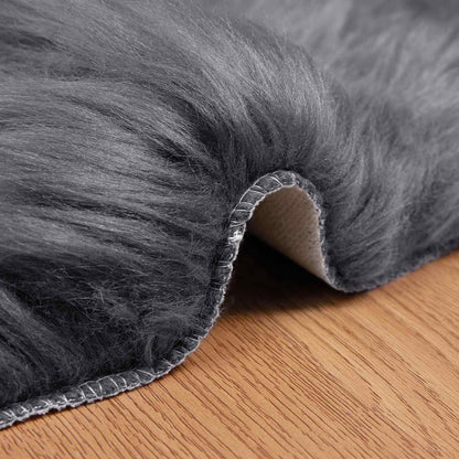 Kunstschaffell Teppich Tafalla Anthrazit 50 x 80 cm Polyester