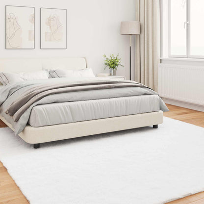 vidaXL Kunstfell Hasen Teppich Olite Weiß 200 x 200 cm Polyester