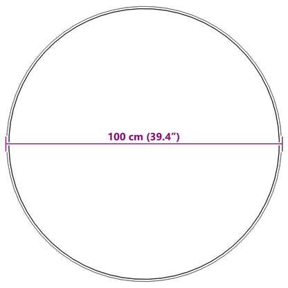 vidaXL Tapis rond Olite en fausse fourrure de lapin blanc Ø 100 cm en polyester