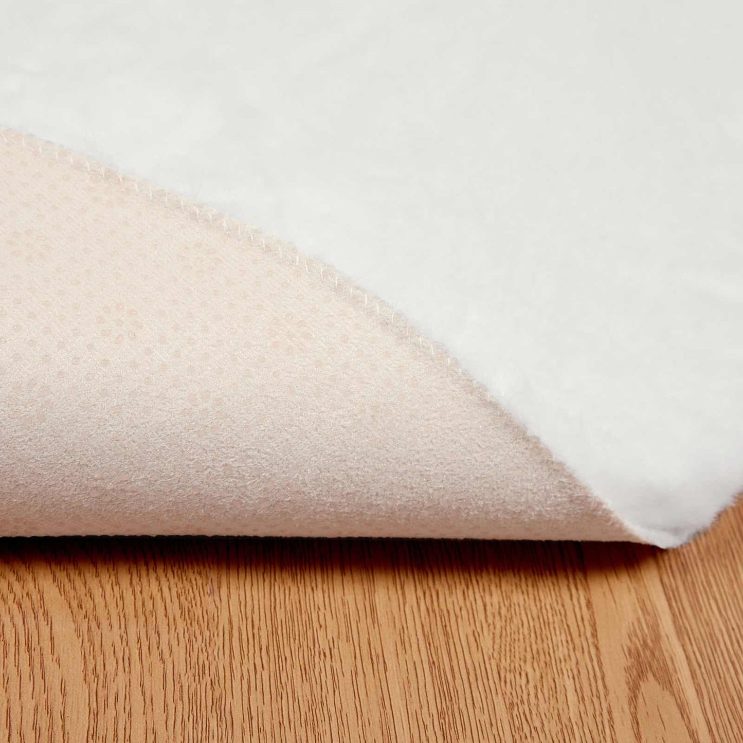 Rutschfester Kunstfellteppich Olite Weiß Ø 120 cm Polyester